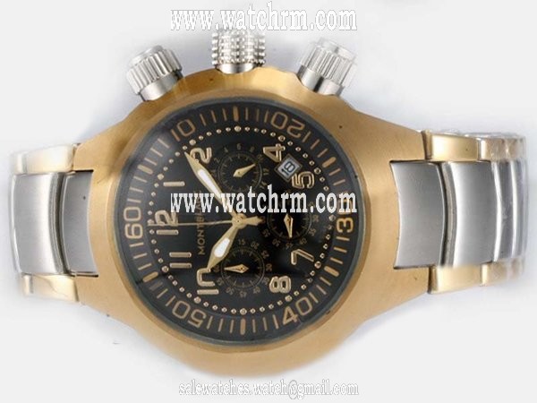 Montblanc Star Chronograph GMT 7139 Mens 47mm Quartz Chronograph Watch