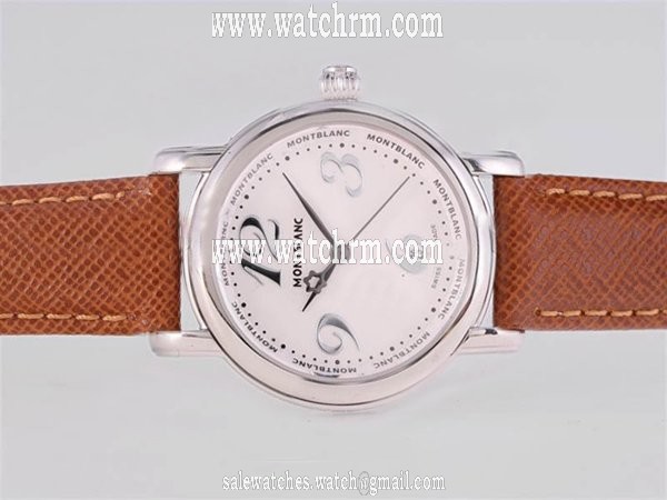 Montblanc Star Quartz 36069 Pink Dial Stainless Steel Case Stainless Steel Bezel Watch