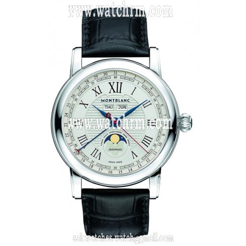 Montblanc Star Silver Dial Moon Phase Automatic Men's Watch 113645