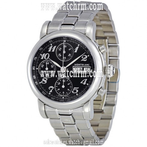 Montblanc Star XL Black Dial Chronograph Automatic Men's Watch 18966