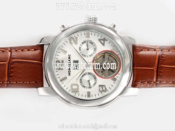 Montblanc Summit Chronograph 36052 White Dial Stainless Steel Case Round Watch