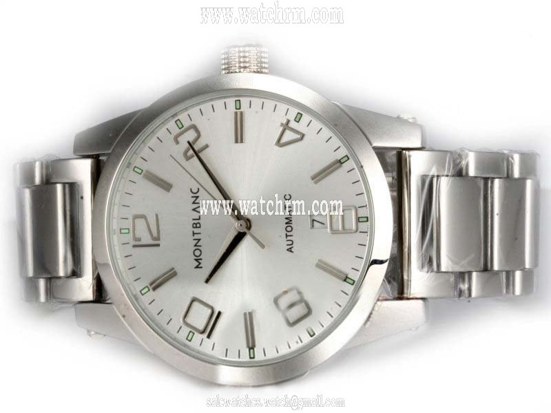 Montblanc Timewalker 09675 Round Midsize Stainless Steel Case Watch
