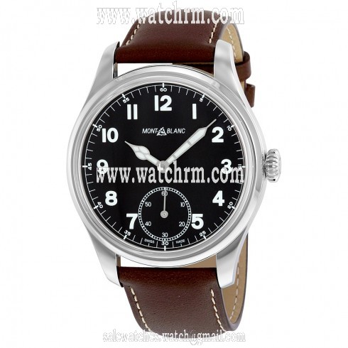 Montblanc Timewalker Black Dial Brown Leather Men's Watch 112638
