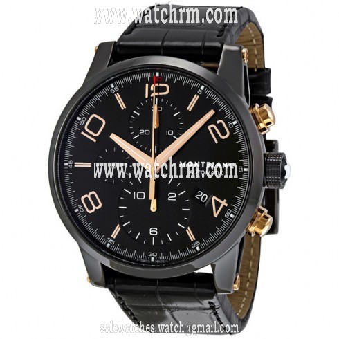 Montblanc Timewalker Black Steel Chronograph Men's Watch 105805