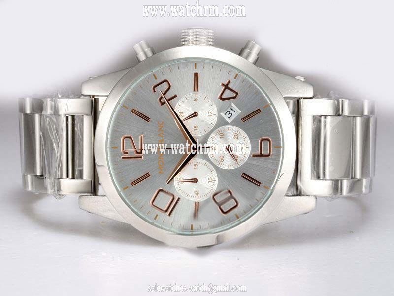 Montblanc Timewalker Chronograph 09669 43mm White Stainless Steel Strap Green Dial Watch
