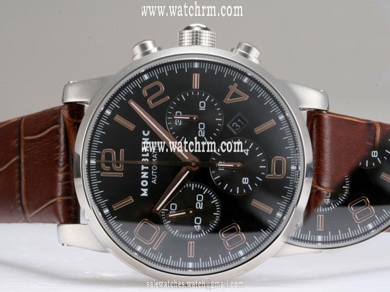 Montblanc Timewalker Chronograph 09670 43mm Black Dial Automatic Watch
