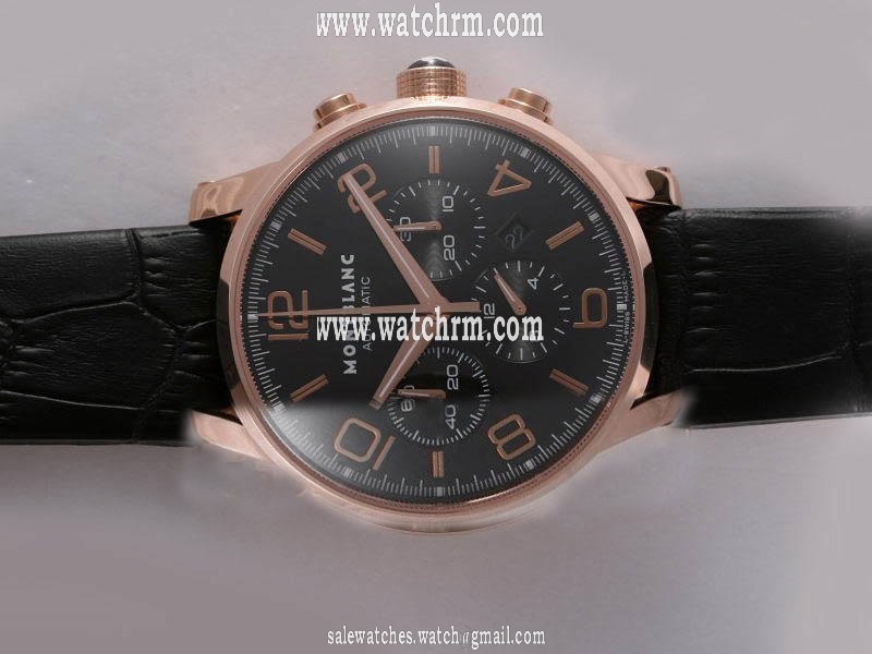 Montblanc Timewalker Chronograph 09670 43mm Black Dial Watch