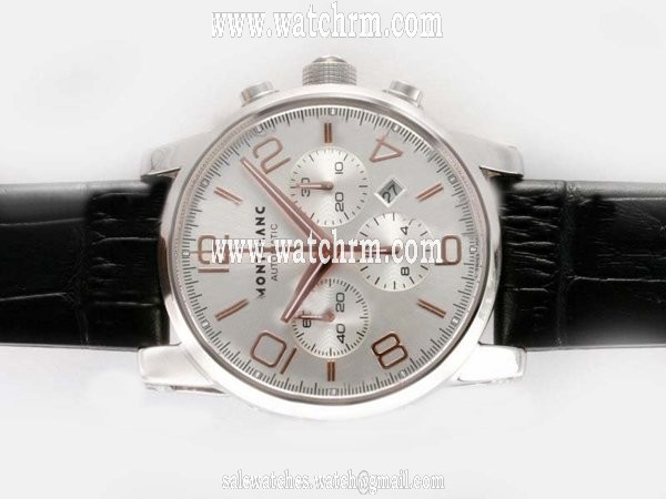 Montblanc Timewalker Chronograph M29430 Stainless Steel Bezel Stainless Steel Case Midsize Watch