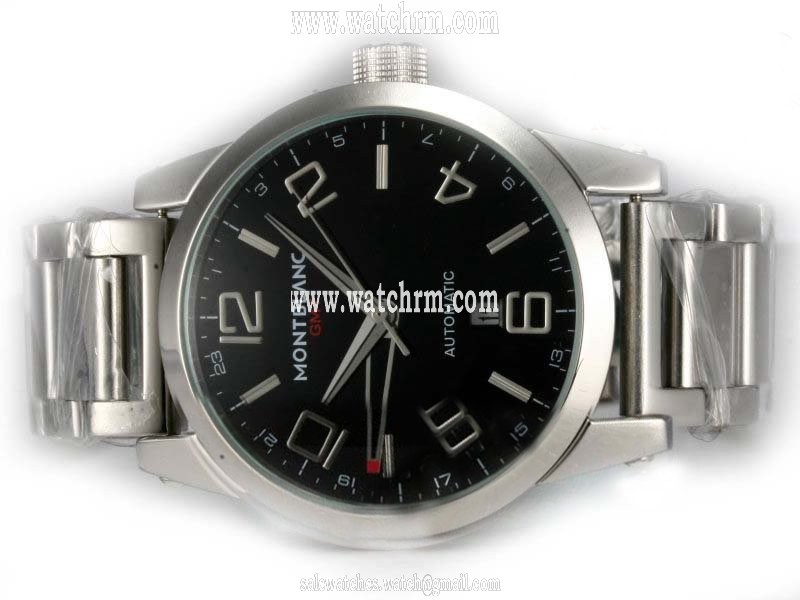 Montblanc Timewalker GMT 36064 43mm Automatic Black Dial Watch