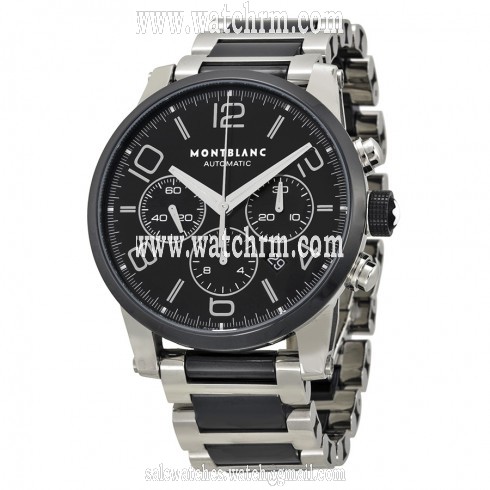 Montblanc Timewalker Steel and Black Ceramic Chronograph Men's Watch 103094