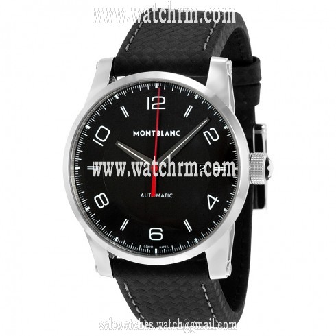 Montblanc Timewalker Urban Automatic Black Dial Black Leather Men's Watch 113877