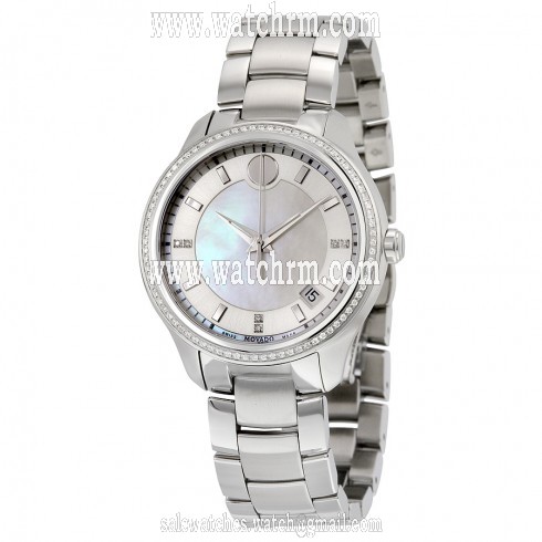 Movado Bellina White Mother Of Pearl Dial Ladies Stainless Steel Watch 0606981