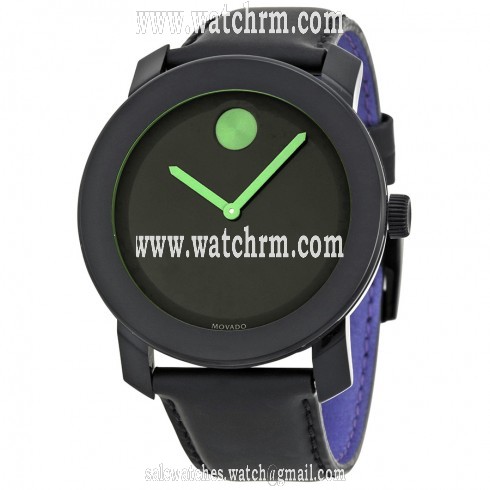 Movado Bold 42 mm Black and Green Unisex Watch 3600185