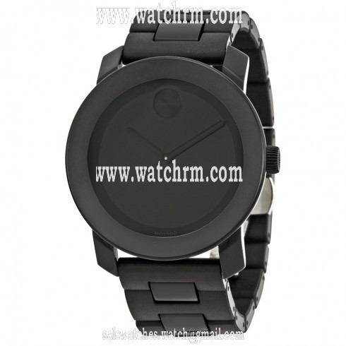 Movado Bold 42 mm Large Black Dial Black Bracelet Men's Watch 3600047