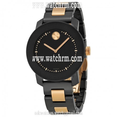 Movado Bold Black Dial Black Ceramic and Steel Bracelet Unisex Watch 3600183