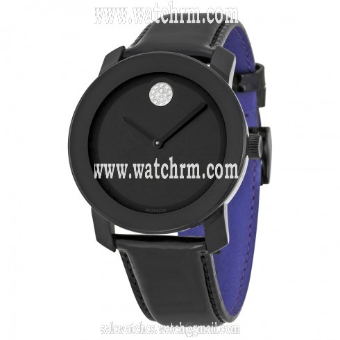 Movado Bold Black Dial Patent Leather Unisex Watch 3600345