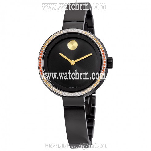 Movado Bold Black Metallic Dial Ladies Watch 3600283