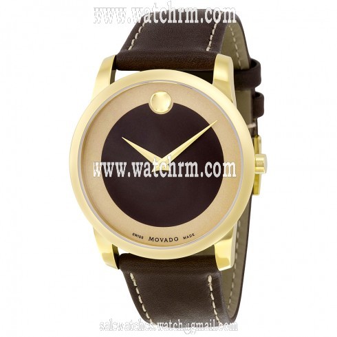 Movado Bold Brown Dial Leather Men's Watch 0606880