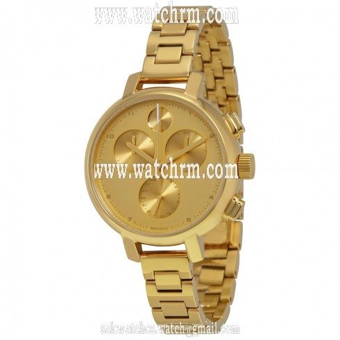 Movado Bold Champagne Chronograph Gold-Tone Stainless Steel Ladies Watch 3600239