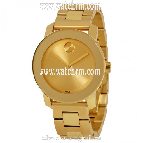Movado Bold Champagne Dial Yellow Gold Stainless Steel Watch 3600085