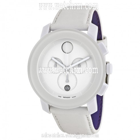 Movado Bold Chronograph All White Unisex Watch 3600025