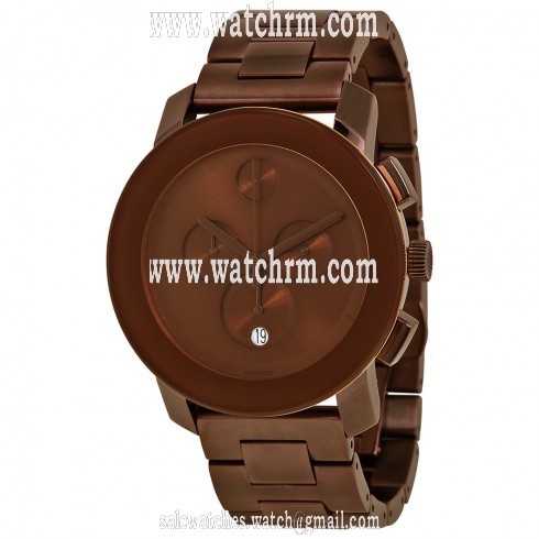 Movado Bold Chronograph Brown Dial Brown Ion-plated Men's Watch 3600140