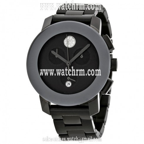 Movado Bold Chronograph Grey Dial Grey Ion-plated Ladies Watch 3600143