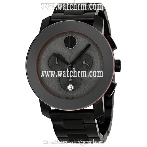Movado Bold Chronograph Grey Dial Gunmetal-Plated Stainless Steel Men's Watch 3600142