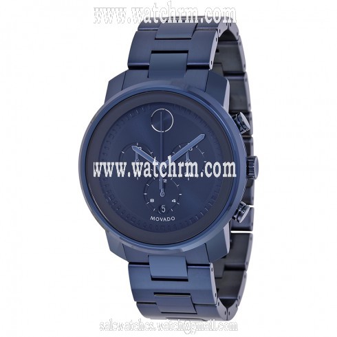 Movado Bold Dark Navy Dial Blue Ion-plated Men's Watch 3600279
