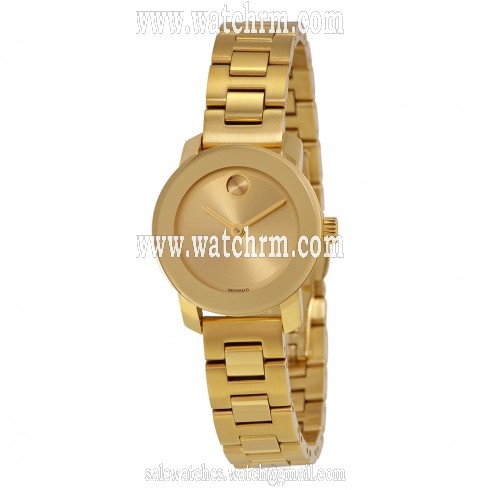 Movado Bold Gold Dial Gold Ion-plated Ladies Watch 3600235
