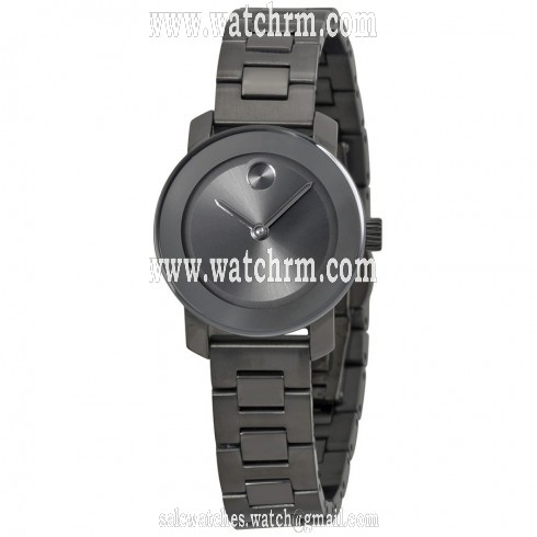 Movado Bold Grey Dial Gunmetal Ion-plated Ladies Watch 3600236