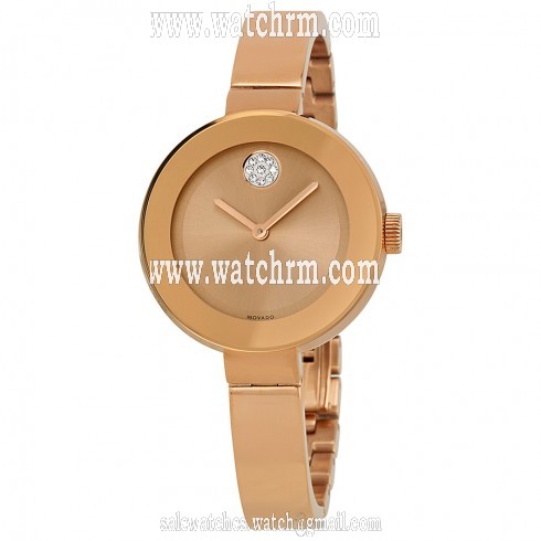 Movado Bold Rose Dial Rose Gold Ion-plated Ladies Watch 3600202