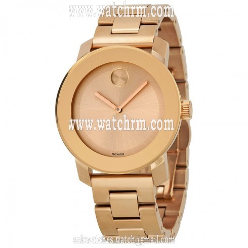 Movado Bold Rose Dial Rose Gold Ion-plated Unisex Watch 3600188