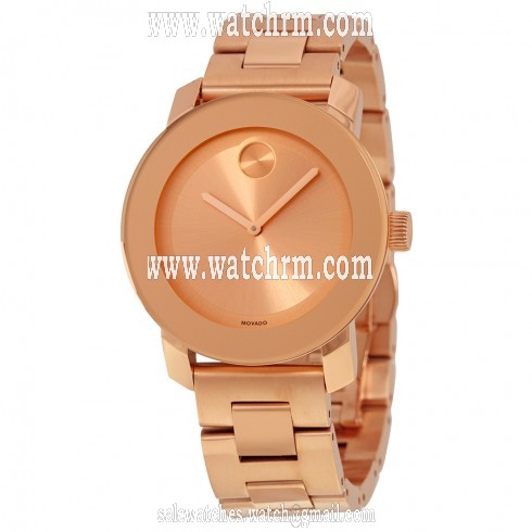 Movado Bold Rose Dial Rose Gold-tone Stainless Steel Unisex Watch 3600342