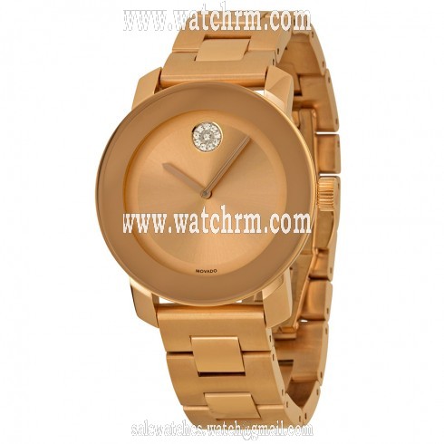 Movado Bold Rose Gold-Tone Stainless Steel Watch 3600086