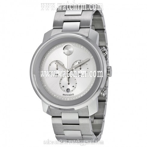 Movado Bold Silver Dial Stainless Steel Case and Band Men's Quartz Watch 3600276