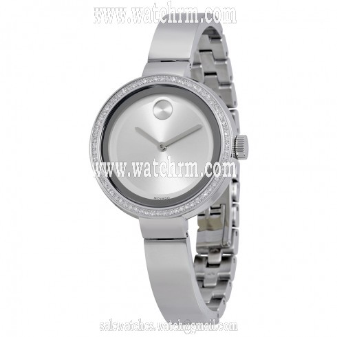 Movado Bold Silver Dial Stainless Steel Ladies Watch 3600281