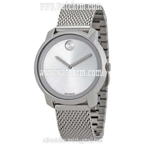 Movado Bold Silver Dial Stainless Steel Mesh Ladies Watch 3600241