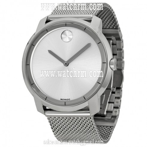 Movado Bold Silver Dial Stainless Steel Mesh Men's Watch 3600260