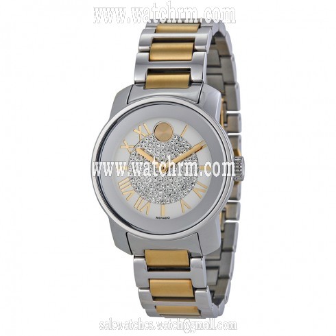 Movado Bold Silver Dial Two-tone Ladies Watch 3600256