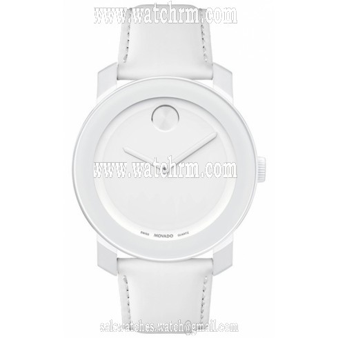 Movado Bold White Dial White Leather Unisex Watch 3600024