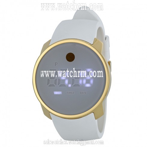Movado Bold White Digital Dial White Silicone Ladies Watch 3600252