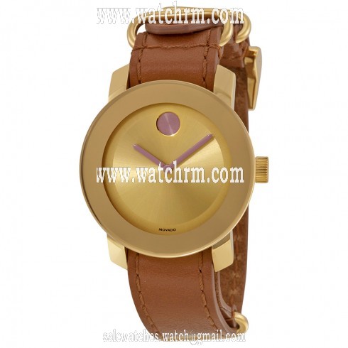 Movado Bold Yellow Gold-toned Sunray Dial Ladies Watch 3600363