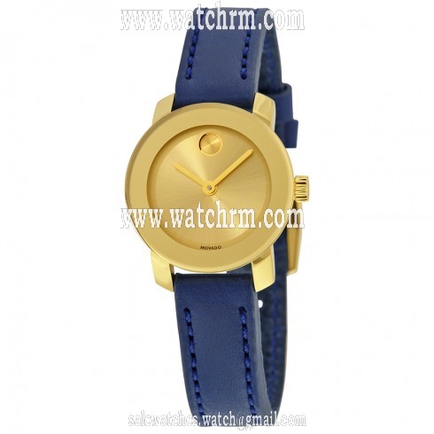 Movado Bold Yellow Gold-Tone Sunray Dial Ladies Watch 3600330
