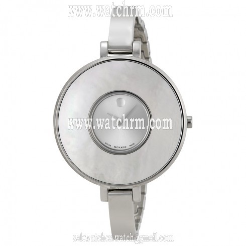 Movado Brila Silver Dial Mother of Pearl Bezel Stainless Steel Ladies Watch 0606561