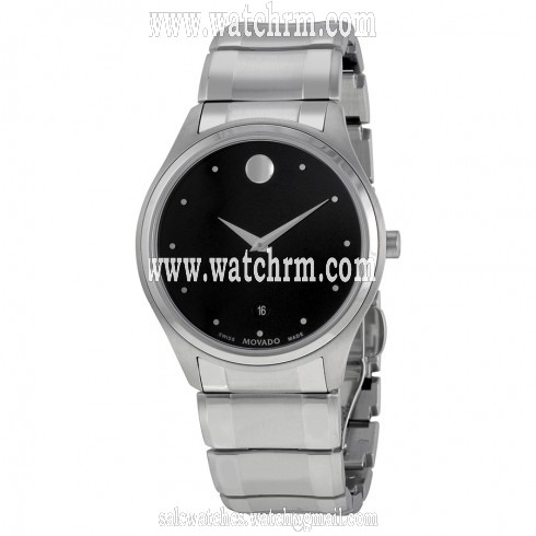 Movado Celo Black Dial Stainless Steel Men's Watch 0606839