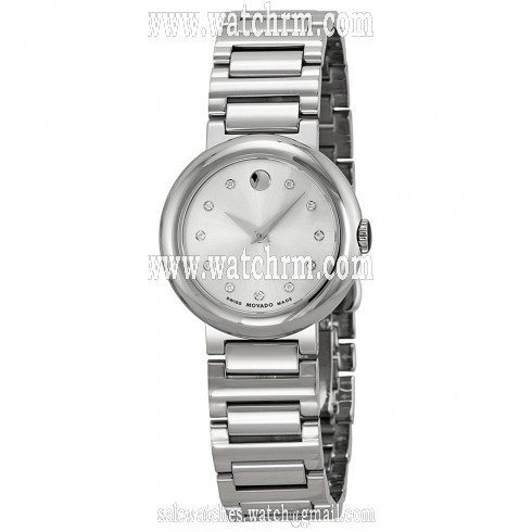 Movado Concerto Silver Dial Stainless Steel Ladies Watch 0606789