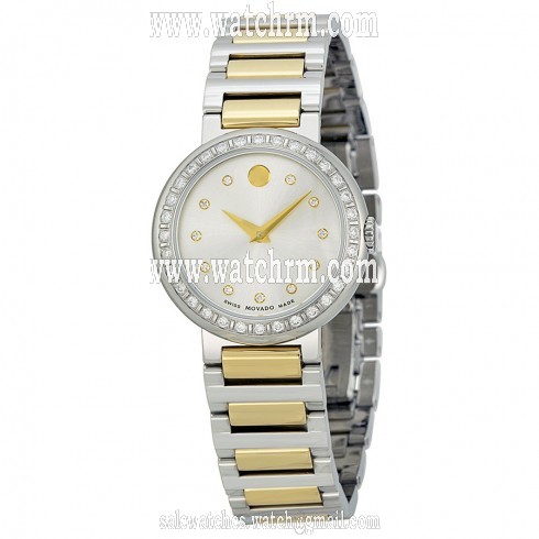Movado Concerto Silver Dial Two-tone Ladies Watch 0606794