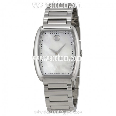 Movado Concerto White Mother of Pearl Stainless Steel Ladies Watch 0606547