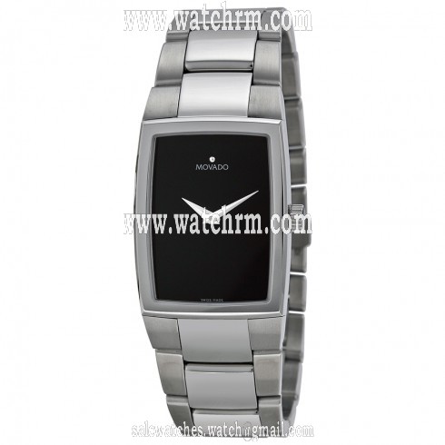 Movado Eliro Black Dial Stainless Steel Ladies Watch 0606662